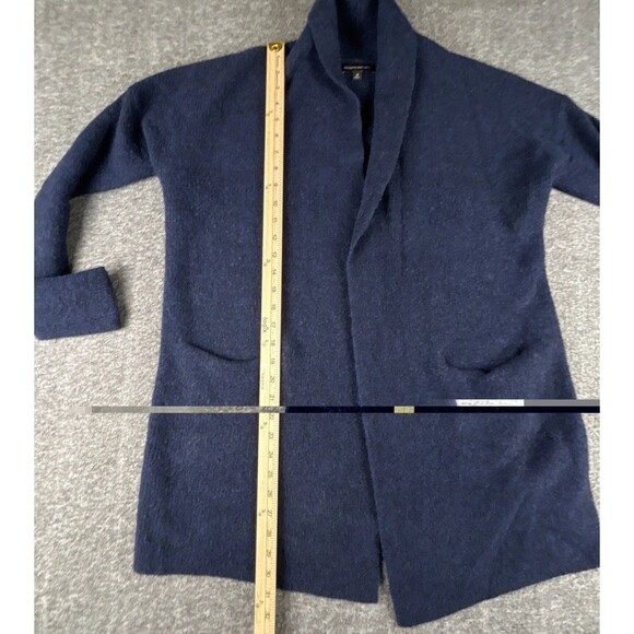 Banana Republic Wool Cardigan Womens Sz S Navy Blue Merino Wool Blend Alpaca - Picture 7 of 7